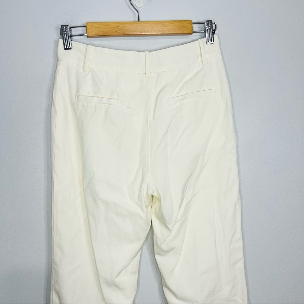 NEW NILI LOTAN cropped corette pant in ivory size 4 - Picture 4 of 10